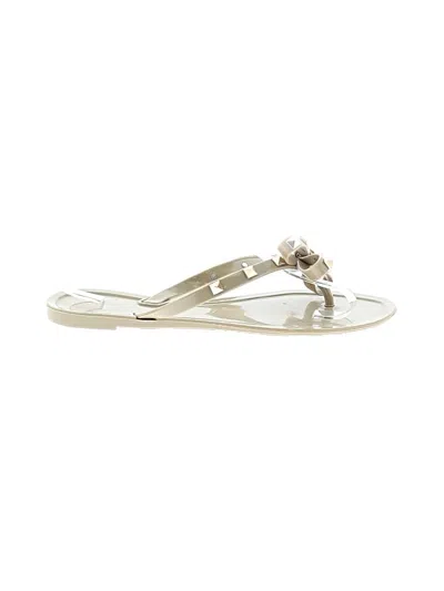 Pre-owned Unbranded Flip Flops In Ivory