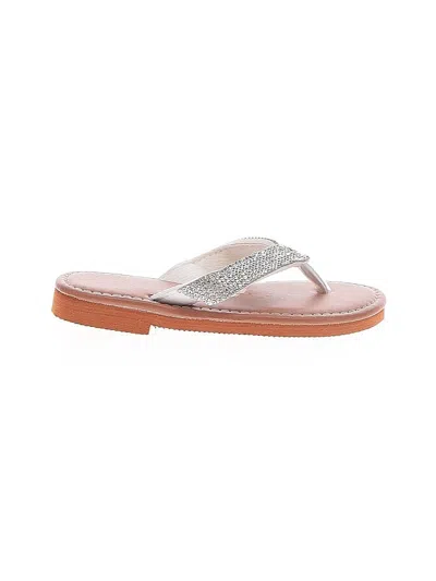 Pre-owned Unbranded Kids' Flip Flops In Silver