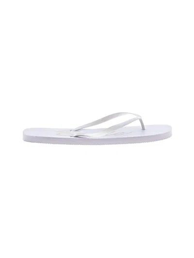 Pre-owned Unbranded Flip Flops In Silver