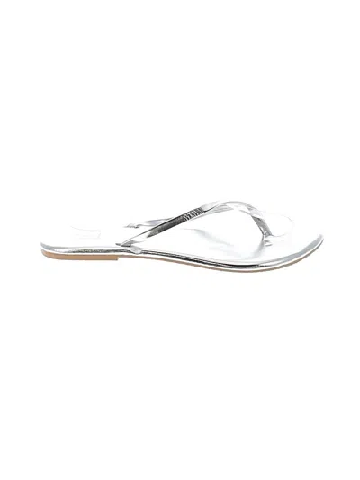Pre-owned Unbranded Flip Flops In Silver