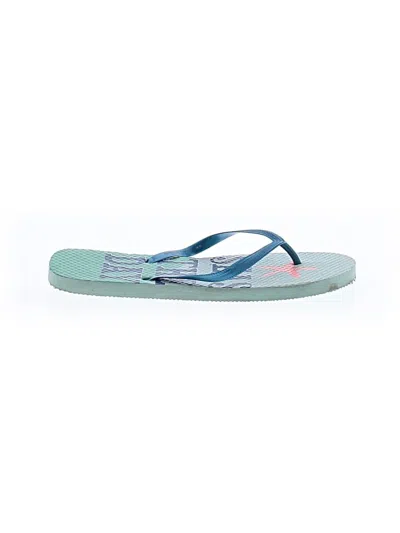 Pre-owned Unbranded Flip Flops In Teal