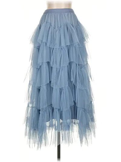 Pre-owned Unbranded Formal Skirt In Blue