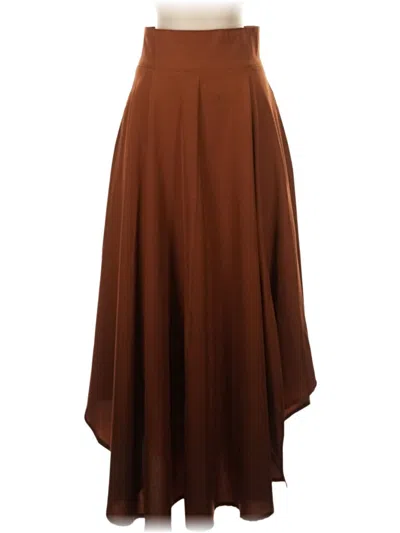 Pre-owned Unbranded Formal Skirt In Brown