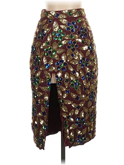 Pre-owned Unbranded Formal Skirt In Brown