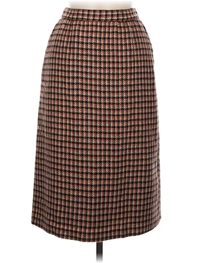Pre-owned Unbranded Formal Skirt In Brown