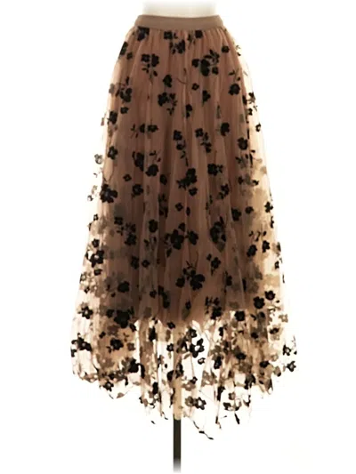 Pre-owned Unbranded Formal Skirt In Brown