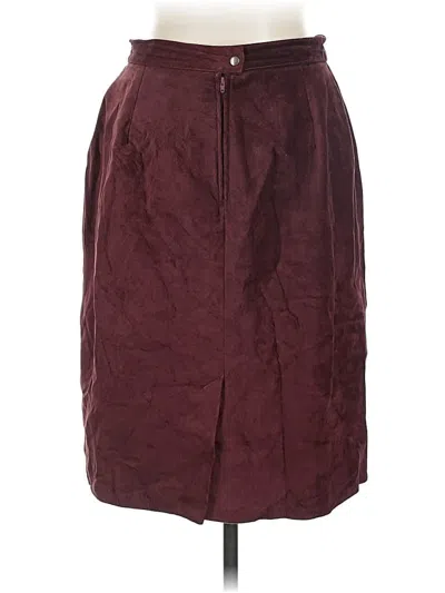 Pre-owned Unbranded Formal Skirt In Burgundy