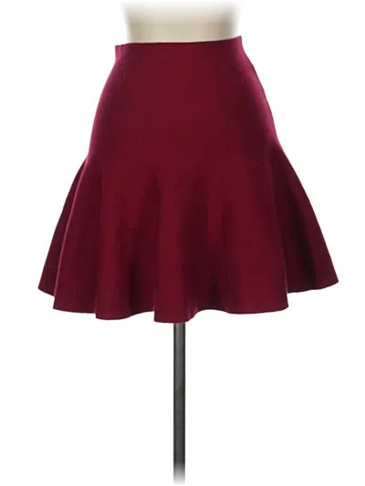 Pre-owned Unbranded Formal Skirt In Burgundy