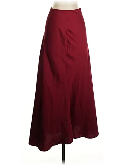 Pre-owned Unbranded Formal Skirt In Burgundy