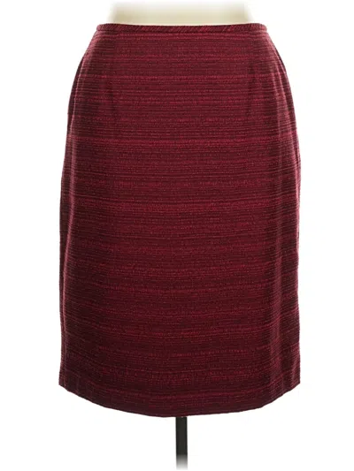 Pre-owned Unbranded Formal Skirt In Burgundy