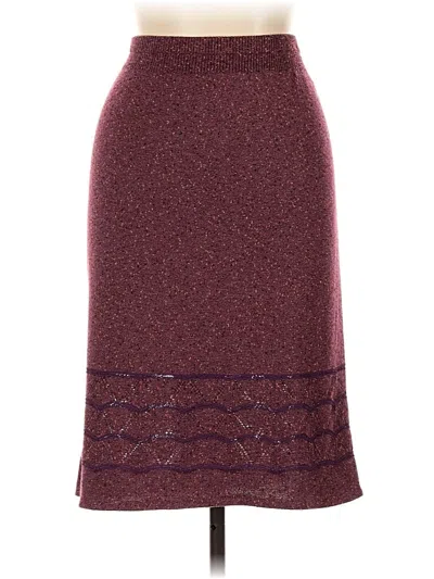Pre-owned Unbranded Formal Skirt In Burgundy