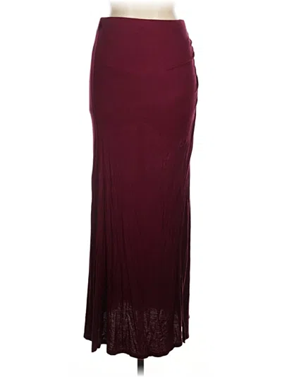 Pre-owned Unbranded Formal Skirt In Burgundy