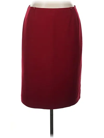 Pre-owned Unbranded Formal Skirt In Burgundy