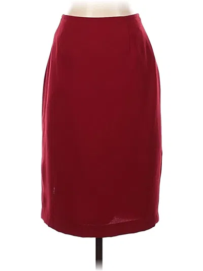 Pre-owned Unbranded Formal Skirt In Burgundy