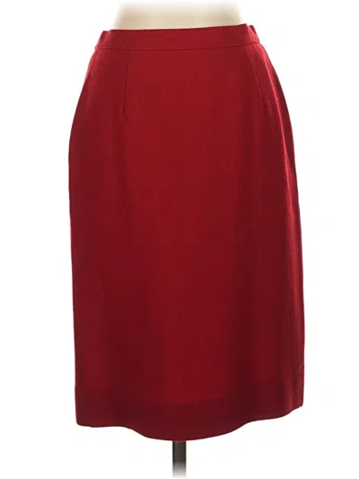 Pre-owned Unbranded Formal Skirt In Burgundy