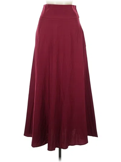 Pre-owned Unbranded Formal Skirt In Burgundy