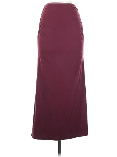 Pre-owned Unbranded Formal Skirt In Burgundy