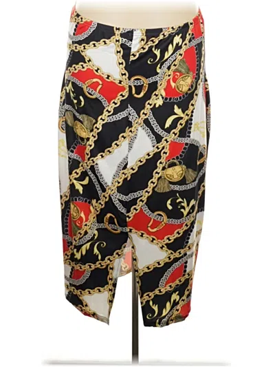 Pre-owned Unbranded Formal Skirt In Gold