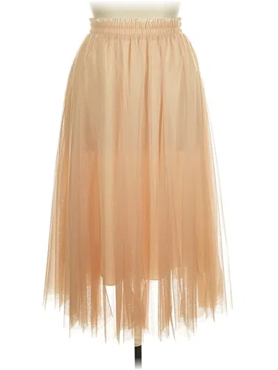Pre-owned Unbranded Formal Skirt In Gold