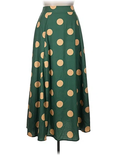 Pre-owned Unbranded Formal Skirt In Green