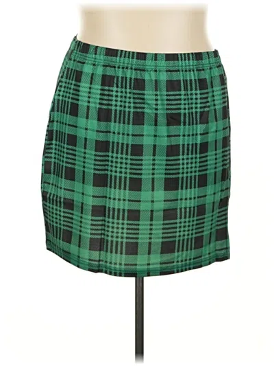 Pre-owned Unbranded Formal Skirt In Green