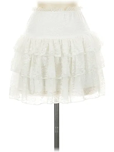 Pre-owned Unbranded Formal Skirt In Ivory
