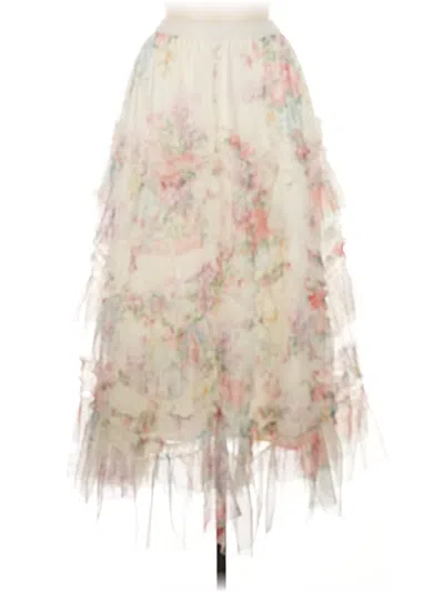 Pre-owned Unbranded Formal Skirt In Ivory