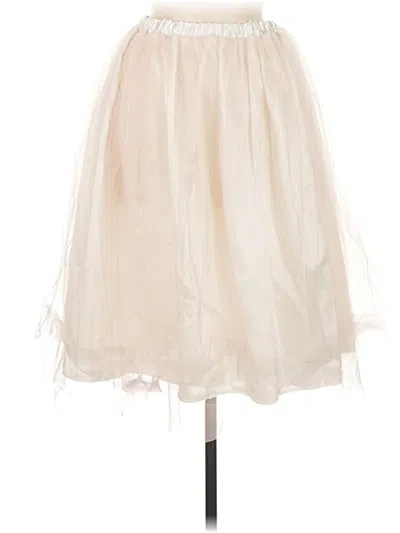 Pre-owned Unbranded Formal Skirt In Ivory