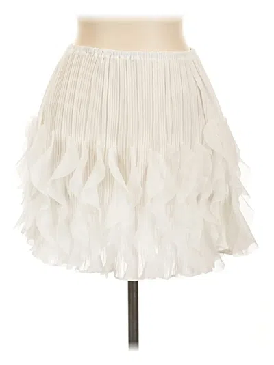 Pre-owned Unbranded Formal Skirt In Ivory