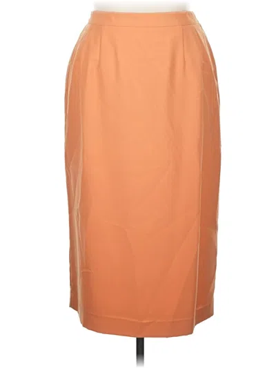 Pre-owned Unbranded Formal Skirt In Orange
