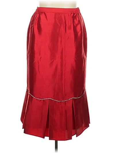 Pre-owned Unbranded Formal Skirt In Red