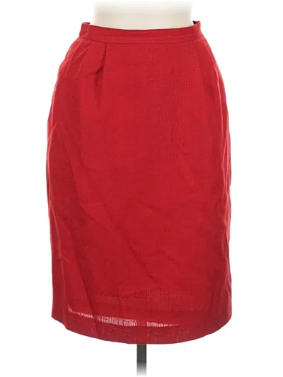 Pre-owned Unbranded Formal Skirt In Red
