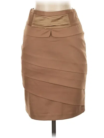 Pre-owned Unbranded Formal Skirt In Tan