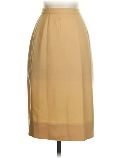 Pre-owned Unbranded Formal Skirt In Tan