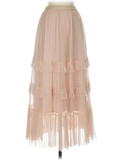 Pre-owned Unbranded Formal Skirt In Tan