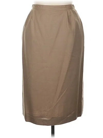 Pre-owned Unbranded Formal Skirt In Tan