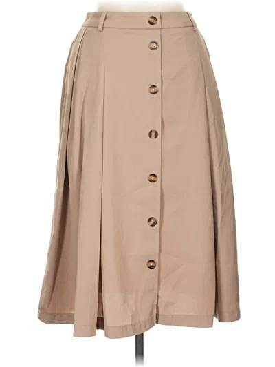 Pre-owned Unbranded Formal Skirt In Tan