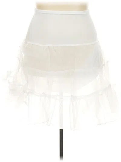Pre-owned Unbranded Formal Skirt In White