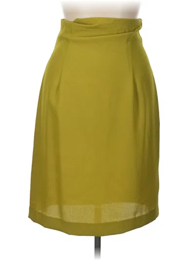 Pre-owned Unbranded Formal Skirt In Yellow