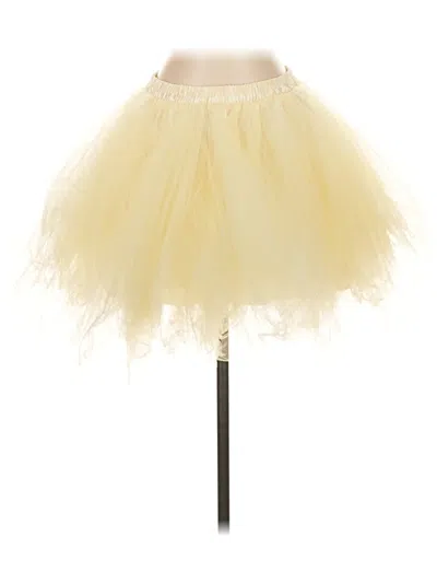 Pre-owned Unbranded Formal Skirt In Yellow
