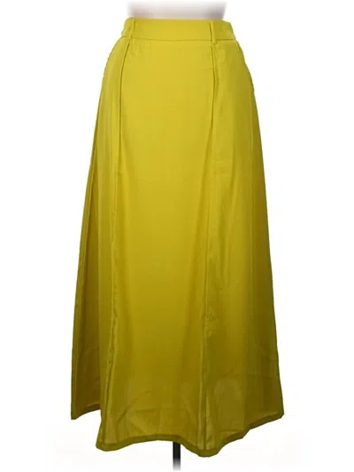 Pre-owned Unbranded Formal Skirt In Yellow