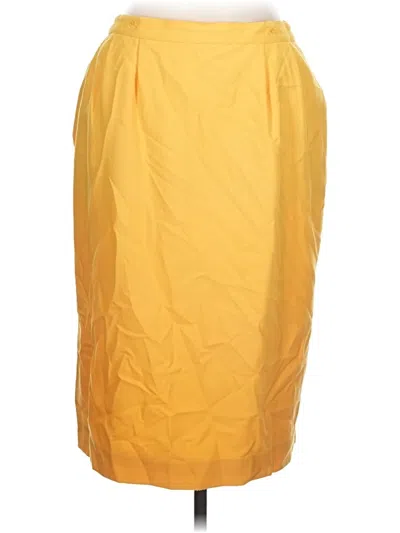 Pre-owned Unbranded Formal Skirt In Yellow