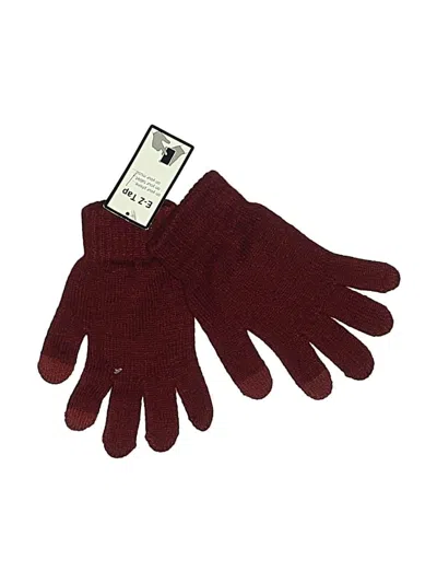 Pre-owned Unbranded Gloves In Burgundy