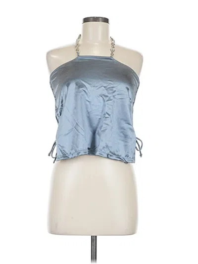 Pre-owned Unbranded Halter Top Blue Tops