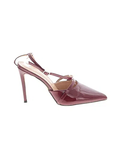 Pre-owned Unbranded Heels In Burgundy