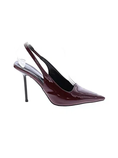 Pre-owned Unbranded Heels In Burgundy