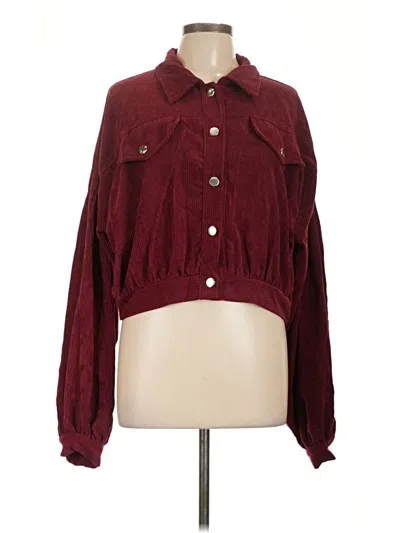 Pre-owned Unbranded Jacket In Burgundy