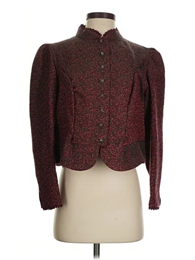 Pre-owned Unbranded Jacket In Burgundy