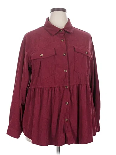 Pre-owned Unbranded Jacket In Burgundy