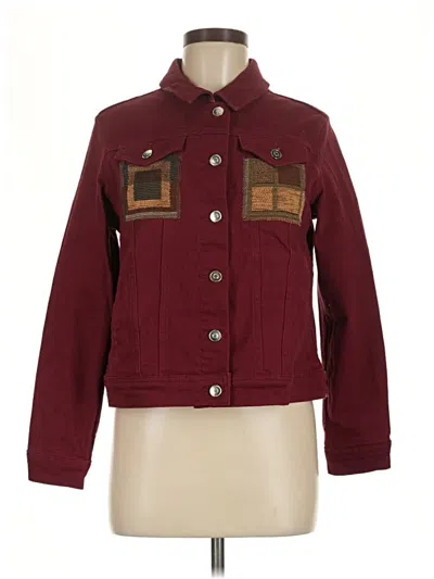 Pre-owned Unbranded Jacket In Burgundy